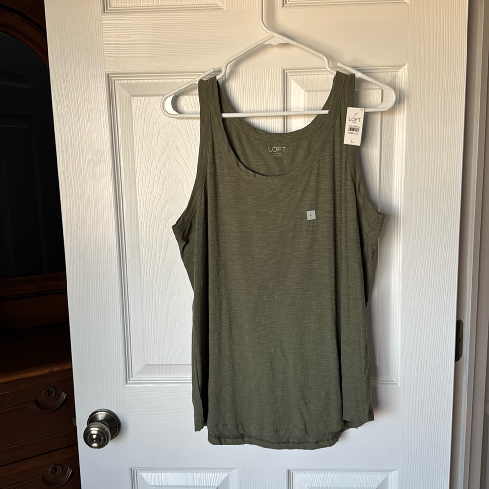 LOFT Olive Green Tank Top